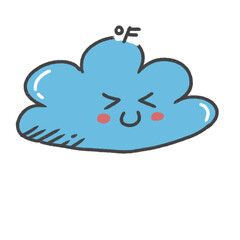 cartoon illustration weather sky season emoji cloud smile cold blue