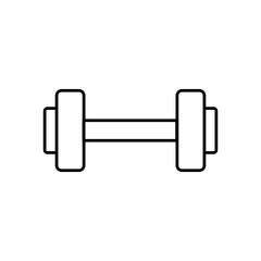 Dumbbell icon vector, simple flat liner illustration for web and app..eps