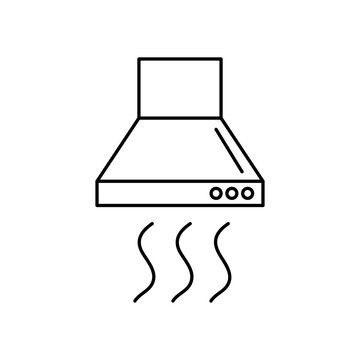 Exhaust, extractor hood line icon, vector flat trendy style illustration for web and app..eps