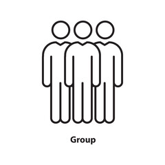 Group of people icon.People queue outline vector flat simple illustration for web and app..eps