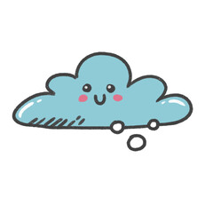 cartoon illustration weather sky season emoji cloud bubble blue white smile