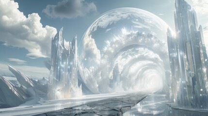 Crystal Cosmos Where architecture and imagination collide, a futuristic realm