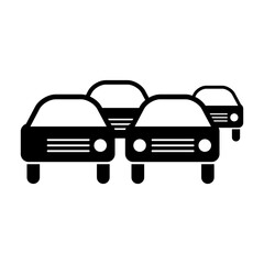 Traffic Jam icon vector, vector flat simple solid illustration on white background..eps