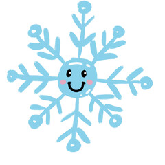 cartoon illustration weather sky season emoji snow snowflake blue smile