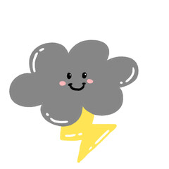 cartoon illustration weather sky season emoji cloud smile storm yellow lighting