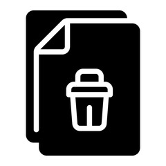 trash glyph icon