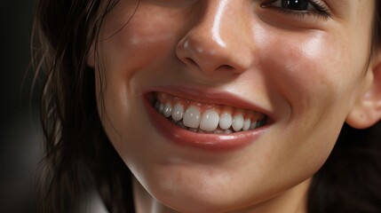 Obraz premium close-up of a smiling woman's face