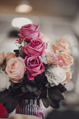 bouquet of pink roses