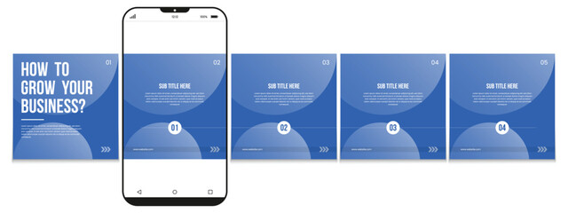 Set of LinkedIn carousel post, social media Instagram carousel post, modern and editable business carousel template design © Tarek Digital