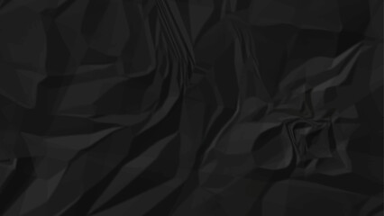 Crumpled Black paper wrinkled, use for Background or wallpaper.