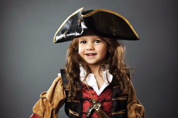 young girl dressed as pirate