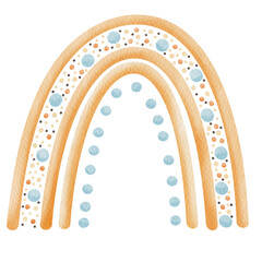 Watercolor Boho Rainbow.