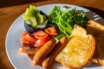 美味しいトーストの朝ごはん