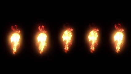 fire and flame. Exciting stage flames