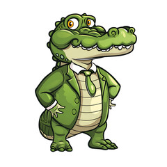 Fototapeta premium Animal character of crocodile