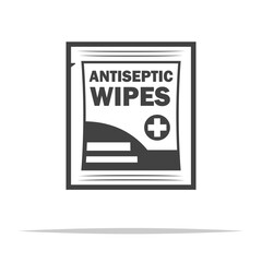 Antiseptic wipes icon transparent vector isolated