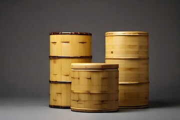 eco friendly  Bamboo containers , environmental friendly , Generative AI