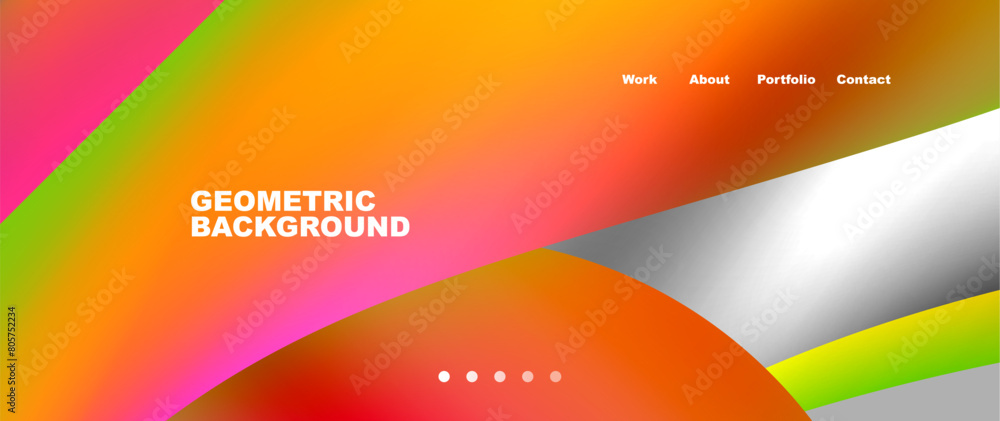 Poster it is a geometric background with a rainbow of colors . high quality