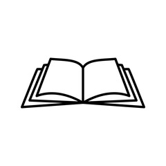 open book icon vector illustration color editable