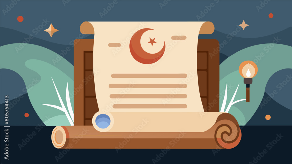 Poster a scroll containing both zen koans and stoic aphorisms sits open on a wooden table inviting contempl