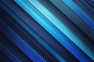 Obraz premium Futuristic blue background with diagonal lines, adding a sense of innovation and creativity to your design projects
