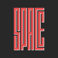 Space typography design