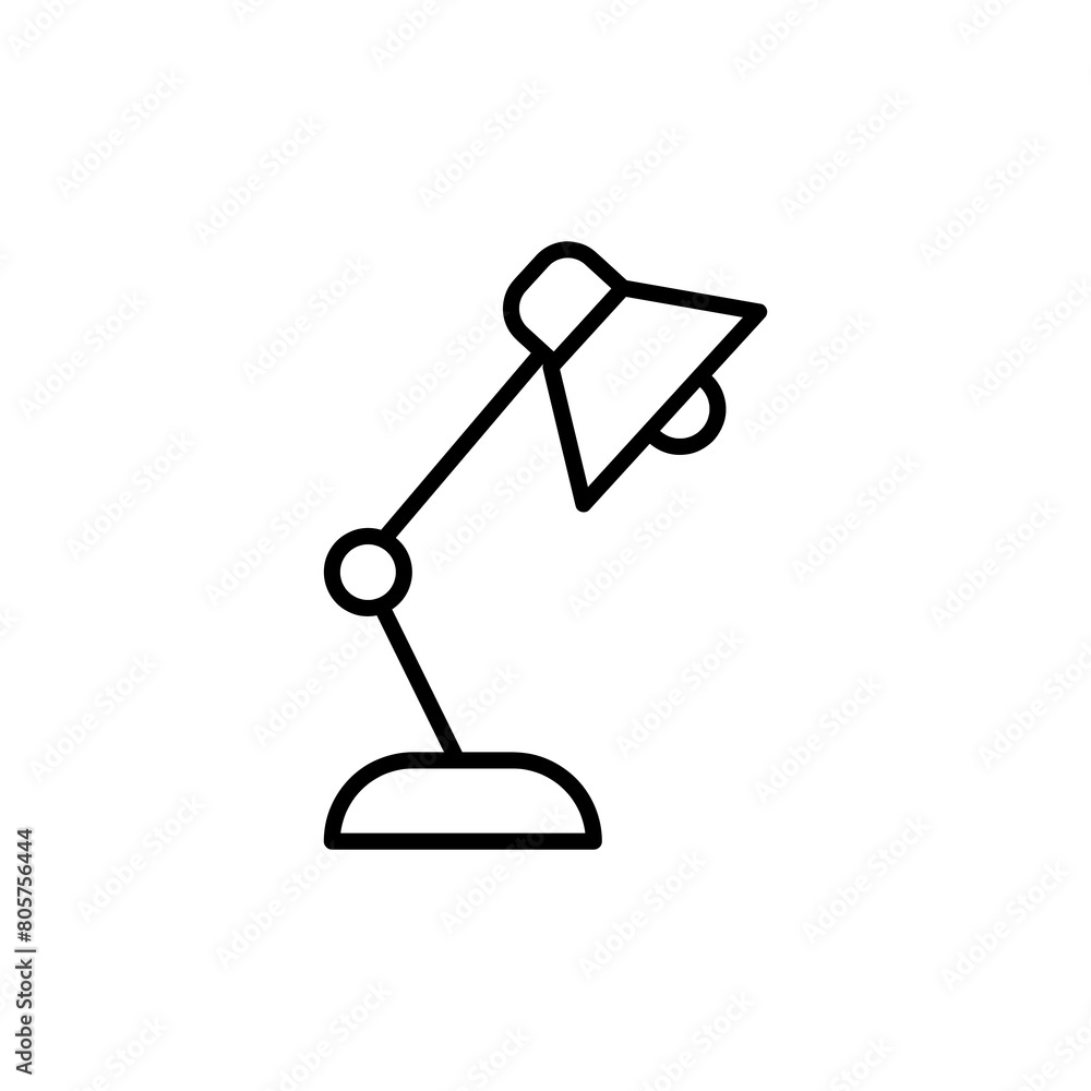 Aufkleber table lamp icon. glyph table lamp liner symbol flat illustration for web and app..eps