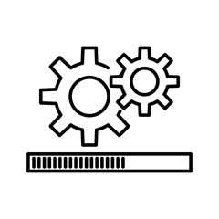 system update icon. gear or cog icon illustration for web and app..eps