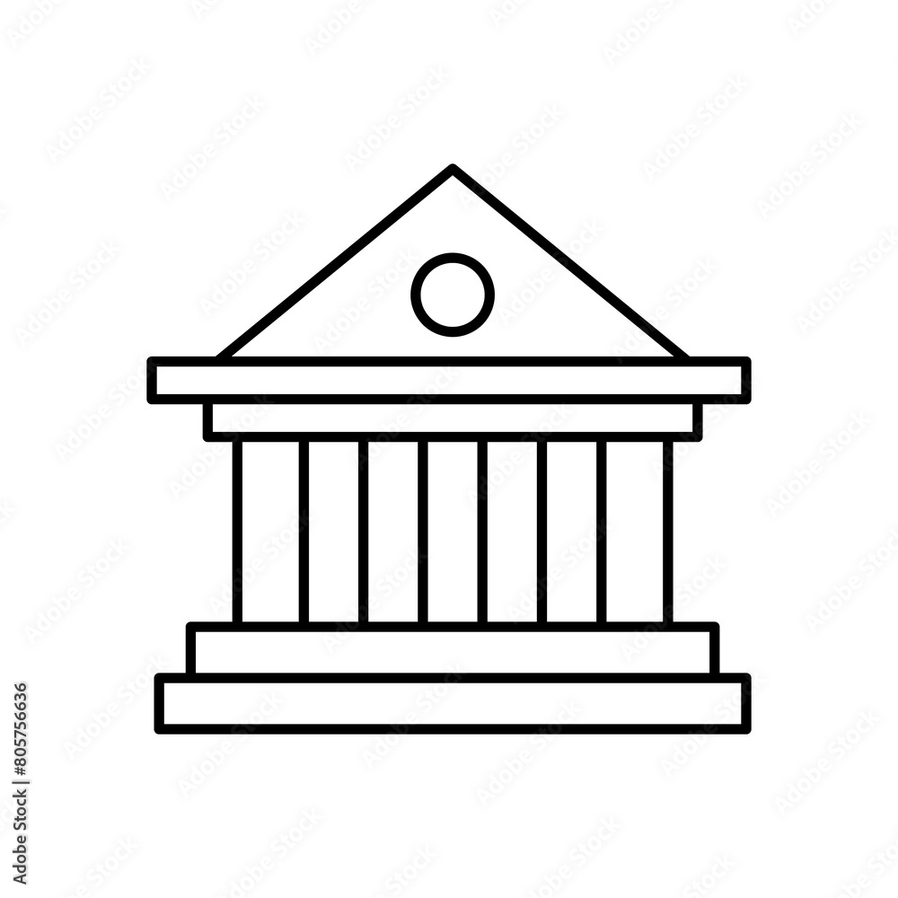 Poster university icon.vector flat bulding landmarks on white background..eps