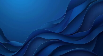 Blue background with soft glow and subtle gradient, featuring two curved lines in the foreground, creating an abstract shape that suggests movement or curves - obrazy, fototapety, plakaty