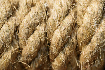 The texture of the brown rope thread