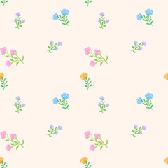 Fototapeta premium seamless pattern with flowers