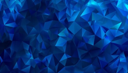Blue background adorned with a striking dark blue gradient triangle design, adding a touch of sophistication to the composition