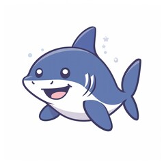 Cartoon friendly shark vector image