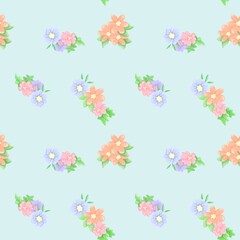 seamless pattern with  flowers