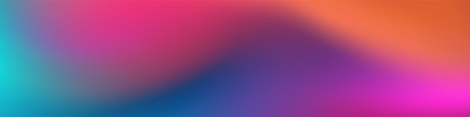 Gradient blurred banner in shades of pink blue and orange. Ideal for web banners, social media posts, or any design project that requires a calming backdrop