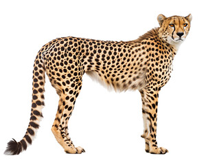 A Full Body Cheetah with a Transparent Background PNG