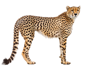 A Full Body Cheetah with a Transparent Background PNG