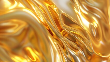 An abstract background of liquid gold, swirling and flowing, its metallic sheen evoking feelings of...