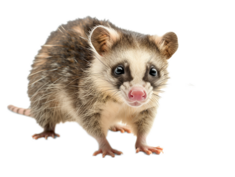 A Full Body Opossum with a Transparent Background PNG