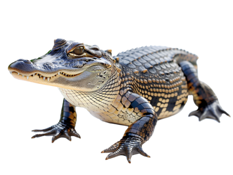 A Full Body Alligator with a Transparent Background PNG