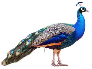 Fototapeta premium A Full Body Peacock with a Transparent Background PNG