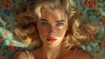 Nostalgic portrait from the 1950s: capturing the essence of a bygone era, evoking the charm and elegance of mid-century aesthetics in a timeless visual depiction