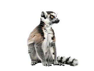 A Full Body Lemur with a Transparent Background PNG