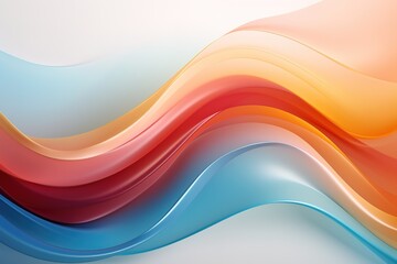 A colorful wave with a red stripe on the left and a yellow stripe on the right