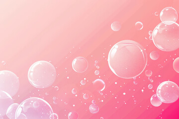 pink flowing water bubbles, pink background