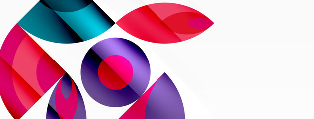 A colorful logo featuring shades of red, blue, and purple on a white background. The design includes a magenta circle with electric blue font and carmine patterns, showcasing creativity in the arts
