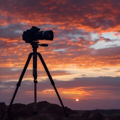 a camera for taking a sunset
