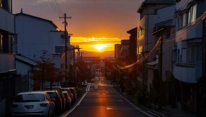 evening in the city street at night road, sunset, street, night, traffic, car, light, city, sky, railway, transportation