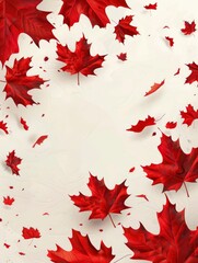 Canada Day Poster design, realistic, HD, copy space - generative ai